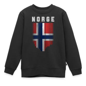 Norwegische Flagge, Norwegischer Stolz - Kinder Premium Organic Sweatshirt - Schwarz - Vorne - AI Model Kid Female (0cm)