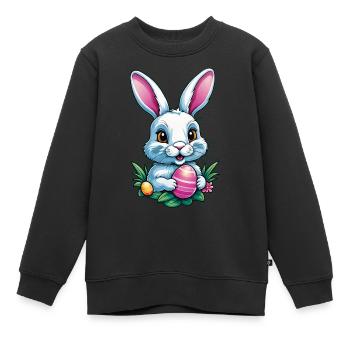 Osterhase - Kinder Premium Organic Sweatshirt - Schwarz - Vorne - AI Model Kid Female (0cm)