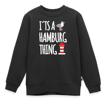 Hamburg Hafen Spruch - Kinder Premium Organic Sweatshirt - Schwarz - Vorne - AI Model Kid Female (0cm)