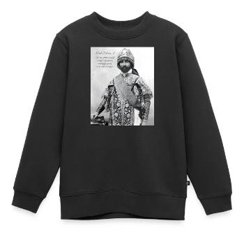 Haile Selassie I Jah Rastafari Rasta Reggae Racines - Sweat Premium enfant bio - noir - Devant - AI Model Kid Female (0cm)