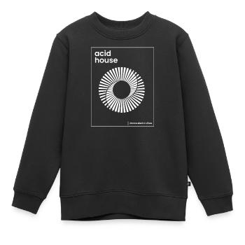 Affiche de musique acid house - Sweat Premium enfant bio - noir - Devant - AI Model Kid Female (0cm)