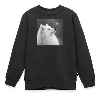 Samojede Motiv für Hundeliebhaber Zwerkspitz - Kinder Premium Organic Sweatshirt - Schwarz - Vorne - AI Model Kid Female (0cm)