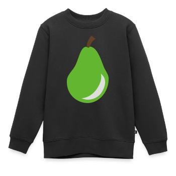 Birne - Obst - Kinder Premium Organic Sweatshirt - Schwarz - Vorne - AI Model Kid Female (0cm)