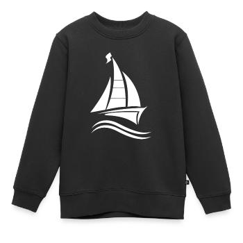 Voilier Voilier Voilier - Sweat Premium enfant bio - noir - Devant - AI Model Kid Female (0cm)