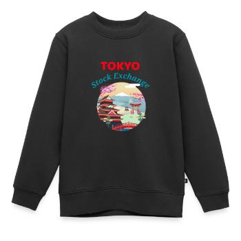 Börse Tokio - Börse, Handel - Kinder Premium Organic Sweatshirt - Schwarz - Vorne - AI Model Kid Female (0cm)