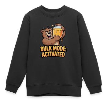 Mode en masse activé - Sweat Premium enfant bio - noir - Devant - AI Model Kid Female (0cm)