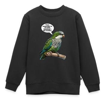 Quäker Papagei Mönch Sittich - Kinder Premium Organic Sweatshirt - Schwarz - Vorne - AI Model Kid Female (0cm)