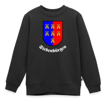 Siebenbürger-Sachsen Wappen "Siebenbürgen" - Kinder Premium Organic Sweatshirt - Schwarz - Vorne - AI Model Kid Female (0cm)