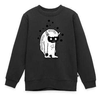 Yeti im Schnee - Kinder Premium Organic Sweatshirt - Schwarz - Vorne - AI Model Kid Female (0cm)