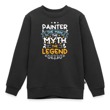 Peintre Varnisher Paint Craftsman - Sweat Premium enfant bio - noir - Devant - AI Model Kid Female (0cm)