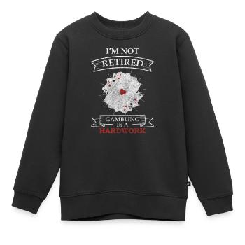 Karten Karte Blackjack Spiel - Kinder Premium Organic Sweatshirt - Schwarz - Vorne - AI Model Kid Female (0cm)