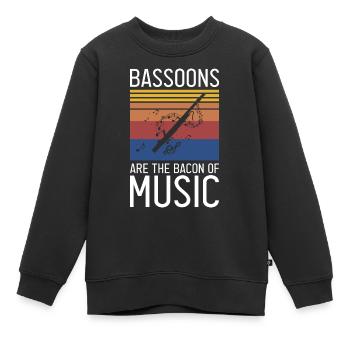 Instrument à vent en bois et instrument à vent basson - Sweat Premium enfant bio - noir - Devant - AI Model Kid Female (0cm)
