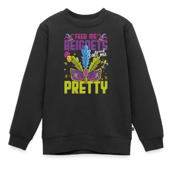 Carnival New Orleans Street Festival - Sweat Premium enfant bio - noir - Devant - AI Model Kid Female (0cm)