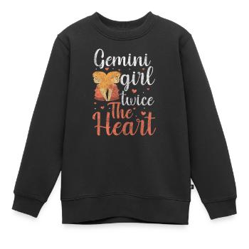 Zwilling Tierkreiszeichen Geburtstag Konstellation - Kinder Premium Organic Sweatshirt - Schwarz - Vorne - AI Model Kid Female (0cm)