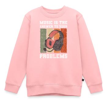 Problem Lösung Satire Egal - Kinder Premium Organic Sweatshirt - Rosa - Vorne - AI Model Kid Female (0cm)