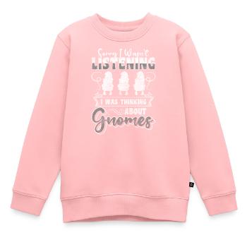 Gnom Gartenzwerg Garten Winzig - Kinder Premium Organic Sweatshirt - Rosa - Vorne - AI Model Kid Female (0cm)