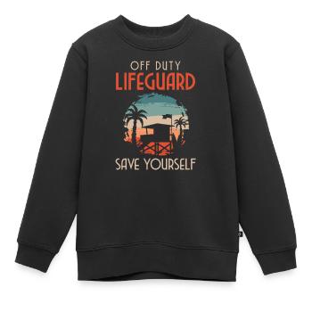 Maître-nageur de piscine extérieure Moniteur de natation de piscine intérieure - Sweat Premium enfant bio - noir - Devant - AI Model Kid Female (0cm)