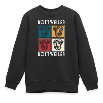 Rottweiler Gefahr Herrchen Hündin - Kinder Premium Organic Sweatshirt - Schwarz - Vorne - AI Model Kid Female (0cm)