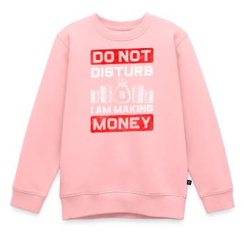 Geld Leben Euro Investor - Kinder Premium Organic Sweatshirt - Rosa - Vorne - AI Model Kid Female (0cm)