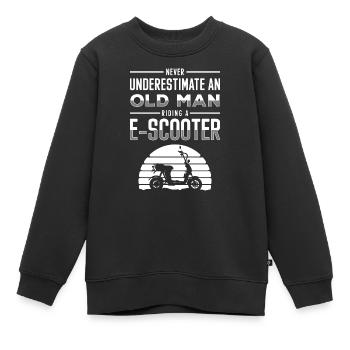 E-Scooter Race Driver Motor - Kids Premium Organic Sweatshirt - black - Front - AI Model Kid Female (0cm)