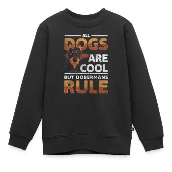 Wachhund Hund Diensthunde Schutzdienst - Kinder Premium Organic Sweatshirt - Schwarz - Vorne - AI Model Kid Female (0cm)