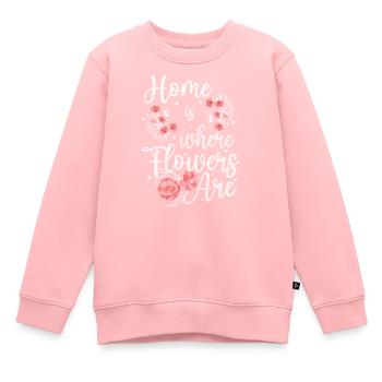 Blumen Bunt Hochzeit - Kinder Premium Organic Sweatshirt - Rosa - Vorne - AI Model Kid Female (0cm)
