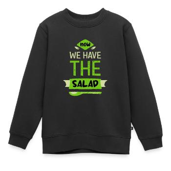 Denglisch Funny Saying Gift - Kids Premium Organic Sweatshirt - black - Front - AI Model Kid Female (0cm)