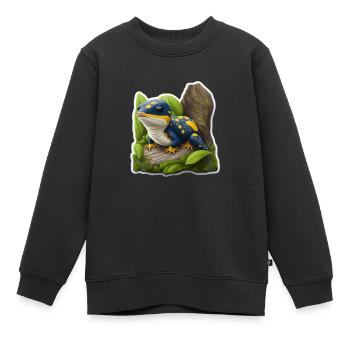 Petite salamandre - Sweat Premium enfant bio - noir - Devant - AI Model Kid Female (0cm)
