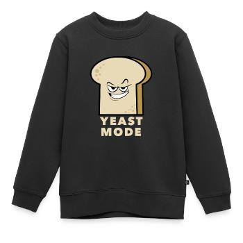 Boulangerie Boulangerie Levain, Mode levure - Sweat Premium enfant bio - noir - Devant - AI Model Kid Female (0cm)