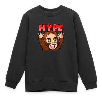 Singe de joie - Sweat Premium enfant bio - noir - Devant - AI Model Kid Female (0cm)