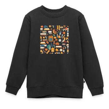 Préparation pour la rentrée scolaire - Sweat Premium enfant bio - noir - Devant - AI Model Kid Female (0cm)