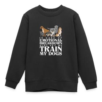 Hundeerziehung Hundetrainer Hund Hundetraining - Kinder Premium Organic Sweatshirt - Schwarz - Vorne - AI Model Kid Female (0cm)