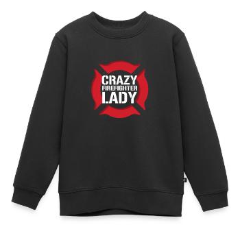 Pompier pompier - Sweat Premium enfant bio - noir - Devant - AI Model Kid Female (0cm)