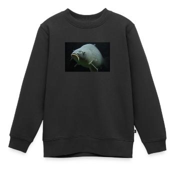 la pêche carpe - Kinder Premium Organic Sweatshirt - Schwarz - Vorne - AI Model Kid Female (0cm)