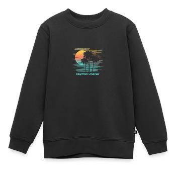 Kaimaninseln Stilvoller Souvenirurlaub - Kinder Premium Organic Sweatshirt - Schwarz - Vorne - AI Model Kid Female (0cm)