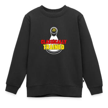 Transmission manuelle Changement de vitesse Transmission manuelle - Sweat Premium enfant bio - noir - Devant - AI Model Kid Female (0cm)