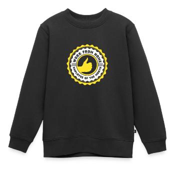 Travail à domicile - Employé du mois - Sweat Premium enfant bio - noir - Devant - AI Model Kid Female (0cm)
