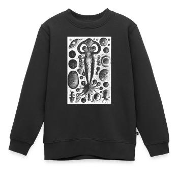 Abstrakte Natur Formen Monster Retro Illustration - Kinder Premium Organic Sweatshirt - Schwarz - Vorne - AI Model Kid Female (0cm)