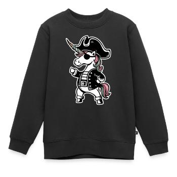 Einhorn Einhörner Fabelwesen Mystisch - Kinder Premium Organic Sweatshirt - Schwarz - Vorne - AI Model Kid Female (0cm)