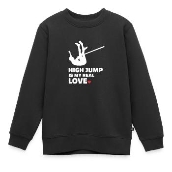 Ich Liebe Hochsprung - Kinder Premium Organic Sweatshirt - Schwarz - Vorne - AI Model Kid Female (0cm)