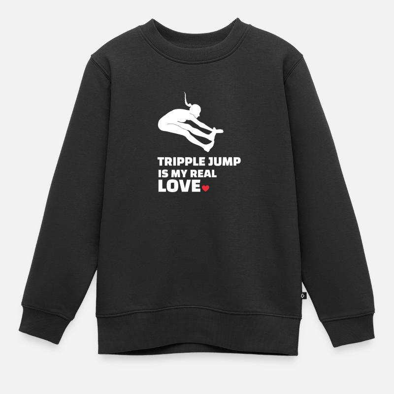 J’adore le triple saut - Sweat Premium enfant bio - noir