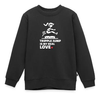 J’adore le triple saut - Sweat Premium enfant bio - noir - Devant - AI Model Kid Female (0cm)