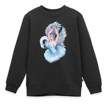 Ballett Tänzerin Schwanensee Schwan Tütü Tanzen - Kinder Premium Organic Sweatshirt - Schwarz - Vorne - AI Model Kid Female (0cm)