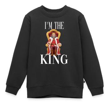 Ich bin der König - Kinder Premium Organic Sweatshirt - Schwarz - Vorne - AI Model Kid Female (0cm)