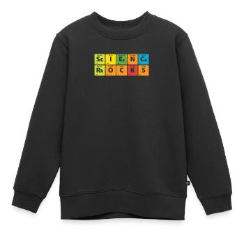 Naturwissenschaft Experimente - Science Rocks - Kinder Premium Organic Sweatshirt - Schwarz - Vorne - AI Model Kid Female (0cm)