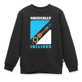 Musiker Musik Rhythmus Notenschlüssel - Kinder Premium Organic Sweatshirt - Schwarz - Vorne - AI Model Kid Female (0cm)