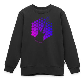 Gitarre Herren Guitar Gitarrist Guitar Player - Kinder Premium Organic Sweatshirt - Schwarz - Vorne - AI Model Kid Female (0cm)