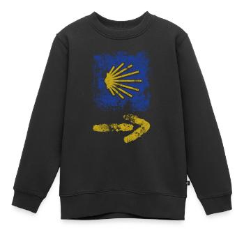 Buen Camino - Camino de Santiago - Pèlerinage - Santiago - Sweat Premium enfant bio - noir - Devant - AI Model Kid Female (0cm)