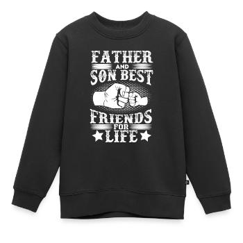 Geschenkidee für Vater und Sohn zum Geburtstag - Kinder Premium Organic Sweatshirt - Schwarz - Vorne - AI Model Kid Female (0cm)