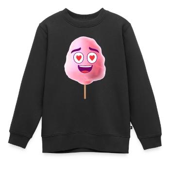 Zuckerwatte Rosa - Kinder Premium Organic Sweatshirt - Schwarz - Vorne - AI Model Kid Female (0cm)